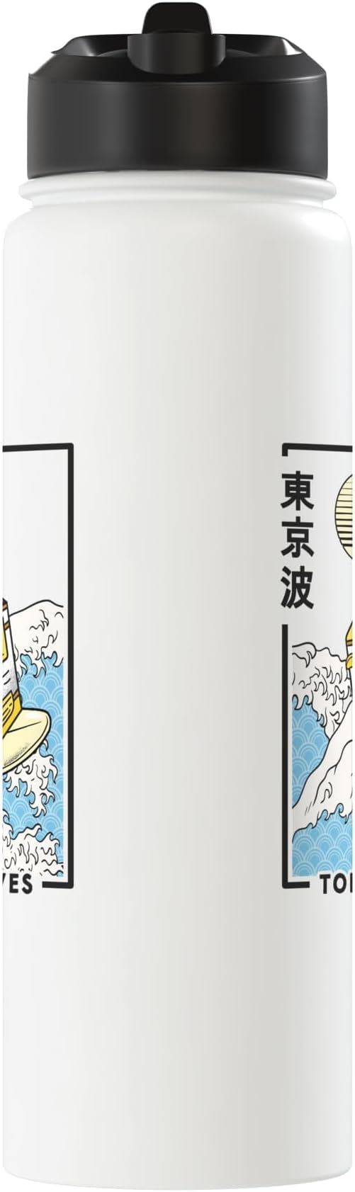 Banana Milk Carton Great Waves Anime Kawaii Aesthetic Stainless Steel Insulated Water Bottle
