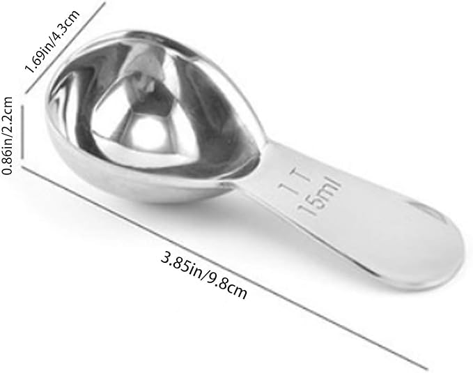 Stainless Steel 1 Tablespoon Measuring Coffee Scoop Spoon (Stainless Steel 3)