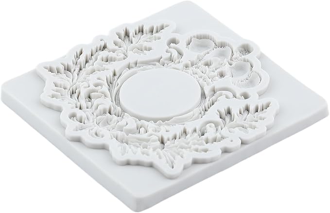 Baroque Frame Fondant Silicone Molds For Cake Decoration Cupcake Topper Candy Polymer Clay Chocolate Gum Paste Set of 4