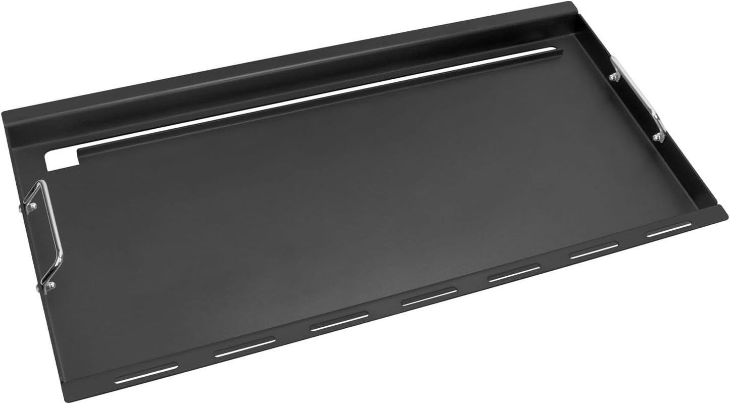 Full-Size Griddle Inserts for Weber Genesis II 400 Series Gas Grills, Flat Top Griddle with Handles for Genesis II E-410 S-410 E-435 S-435 E-440 S-440 LX E/S-440, Replace for Weber 6789