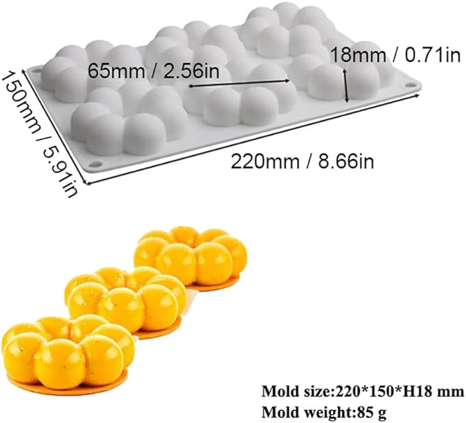 Silicone Donut Pan for Baking, Non-Stick DIY Mousse Donut Making Mold, Chocolate Cupcake Decorating Supplies Tools (6-Cavity-Small)