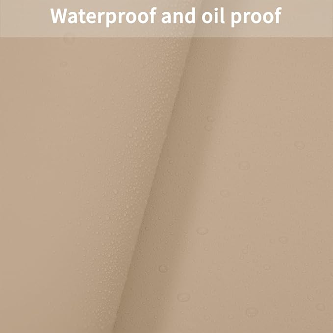 Leather Table Cover,1.8mm Thick,36x54 Inch Table Protector,Table Protector for Dining Room Table,Table Protectors for Rectangle Tables.(Light Brown+Gray,36x54)
