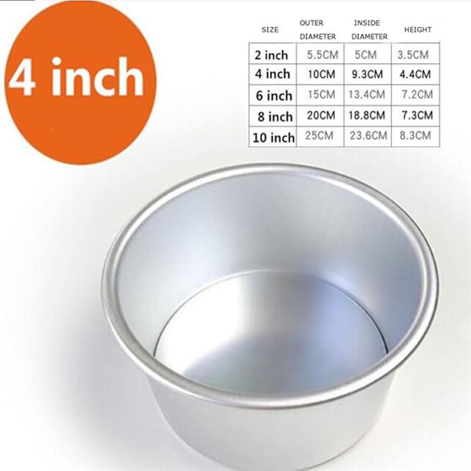 Cake Tin， Non-Stick Cake Mould, Baking Tools Baking Mold,Cake Mould,Baking Baking 2/4/6/8/10 Inch Round Live Bottom Cake Mold Baking Mold Bread Decoration Non-Stick Non Stick Skillet Pan Pans (Color :