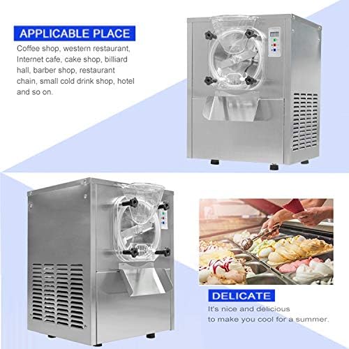 Kolice Commercial Desktop Hard ice Cream Machine, Counter top Hard ice Cream Maker, Ice Cream Machine, Snack Food Machine for Restaurant, Snack Bar, Ice Cream Shop
