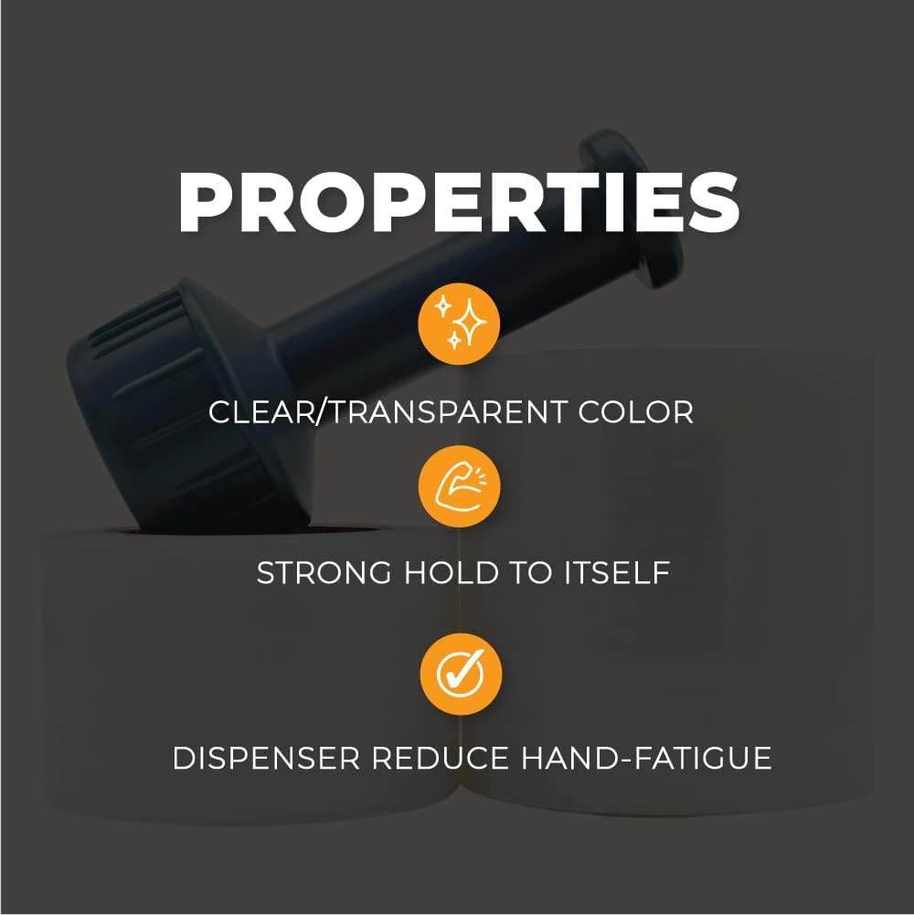 WOD SFCB80 Stretch Film Wrap Self-Adhering - 3 in x 1000 Ft - Clear Shrink Plastic 80 Gauge Thick for Packaging, Storage Moving Supplies, Palletizing, and Wrapping (Pack of 9)
