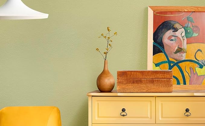 Mela Artisans Extra Large Wooden Keepsake Box | Medium Polish Memory box, Handcrafted Decorative Storage chest for Jewelry, Photos & Trinkets | Vintage Style storage Box | Trellis Design |10.5x7.5x4’’