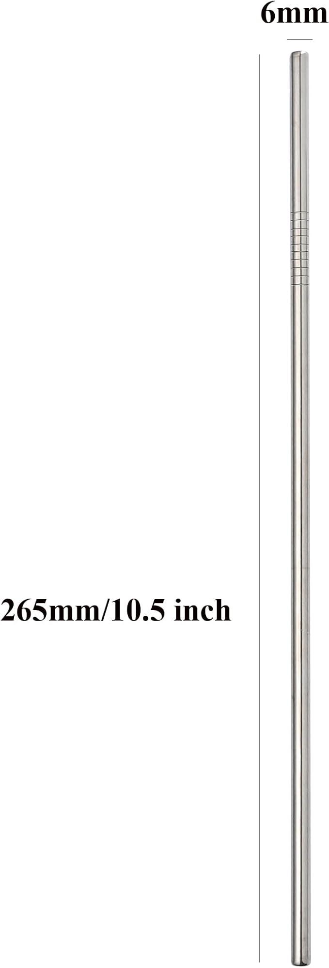 Stainless Steel Straw 100Pcs In Bulk,Ultra Long 10.5" Reusable Metal Straight Straws in Wholesale Order for Drinks (10.5" - Silver, 100pcs - Straight)