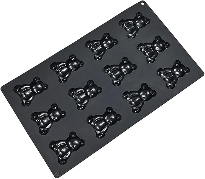 3D Bear Shape Cake Mold, Pudding Silicone Molds for Baking Pastry, Jelly, Ice Cream, Mousse Cake Decoration, Non-Stick Food Grade Silicone Baking Supplies (D_ Bear)