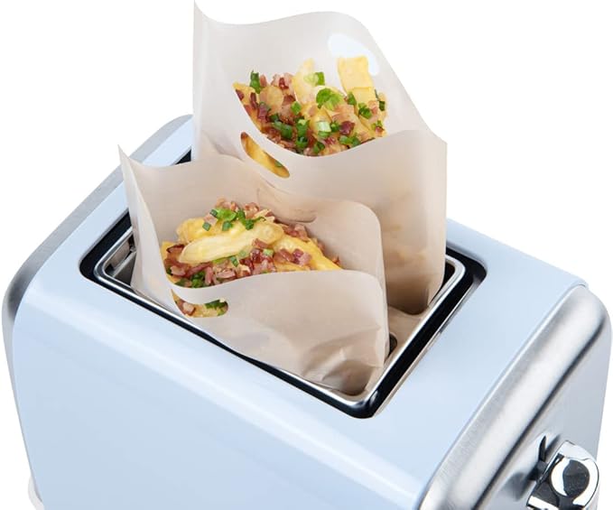 Restaurantware Bag Tek 6.5 x 6.3 Inch Toaster Bags 10 Small Toaster Sandwich Bags - Multipurpose Non-Stick Kraft Plastic Toaster Sleeves Semi-Disposable