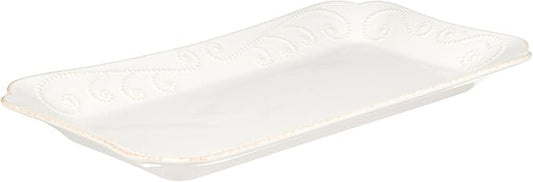 Lenox French Perle Hors D'Oeuvre Tray, 13.5-Inch, White -