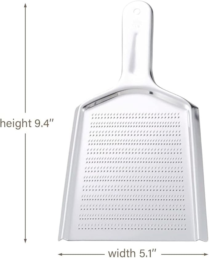 TIKUSAN Japanese Grater Oroshigane Slicer Stainless Steel Made in Japan for Radish Garlic Ginger Fruits and Root Vegetables (6.6"x11.8")