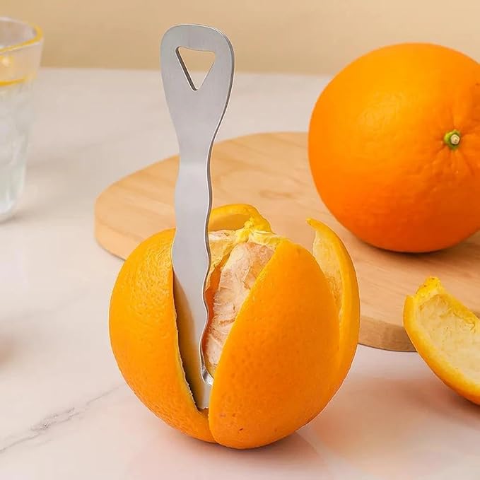 Orange Peeler Tool & Citrus Peeler - 304 Stainless Steel Fruit Peeler for Oranges, Grapefruits, Lemons | Ergonomic Safe Cutter & Easy Skin Remover | Durable Citrus Slicer by GYHZ