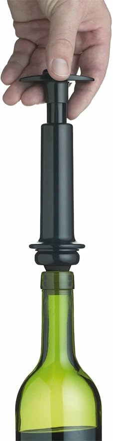 BarCraft Wine Vacuum Pump and Bottle Stoppers Set in Gift Box, 3 Pieces