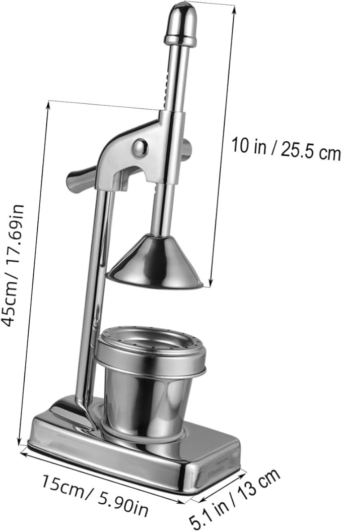 Manual Juicer Citrus Squeezer Stainless Steel Fruit Extractor Hand Lever Press Juicer for Home Lemon Squeezer