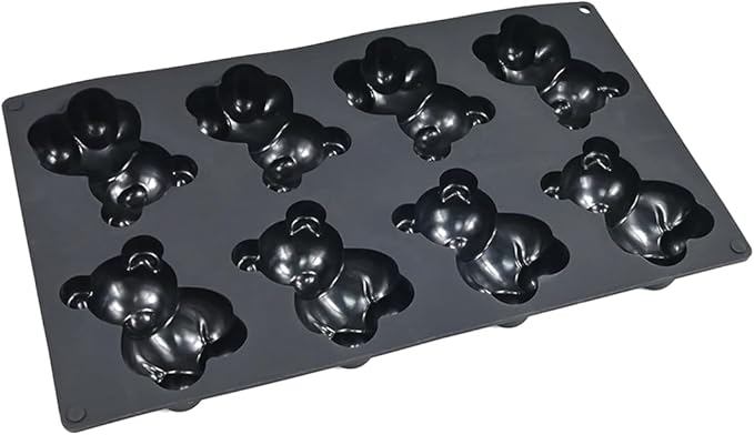 3D Silicone Mold Bear, Mousse Cake Baking Molds, Fondant Mould for Baking Cake, French Dessert Mould for Pastry Chocolate, Soap and Ice Cream (B_ Bear)