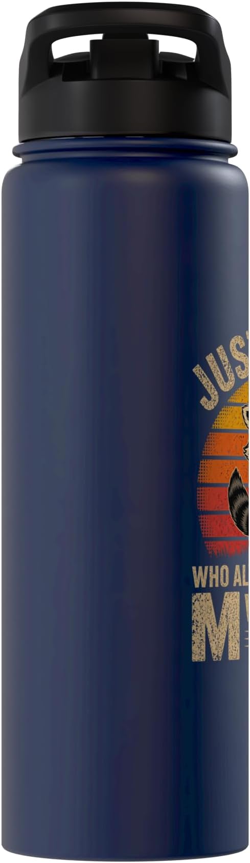 Just A Dad Who Always Came Back With The Milk Raccoon Retro Stainless Steel Insulated Water Bottle