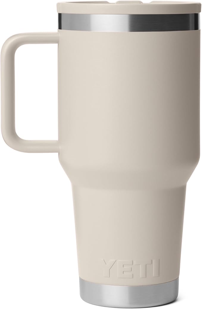 YETI Rambler 30 oz Travel Mug with Flip Straw Lid – Stainless Steel, Vacuum Insulated, Leakproof, Cup Holder Friendly