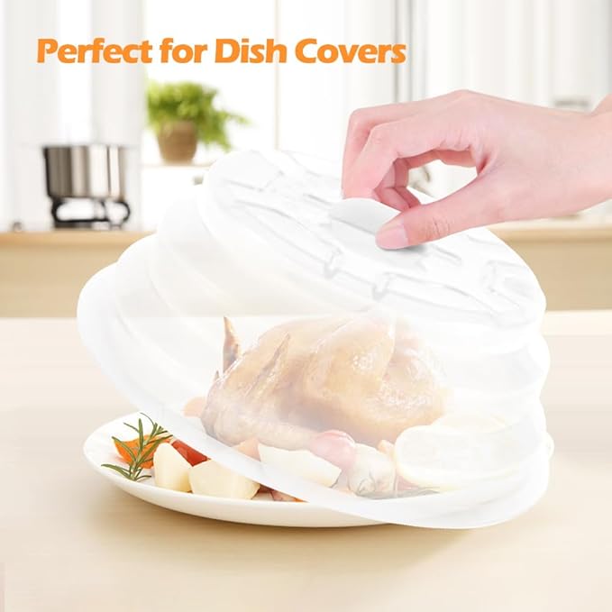 2 in 1 Microwave Cover - Versatile Mat & Splatter Guard - 12 Inch, Collapsible, Silicone Trivet