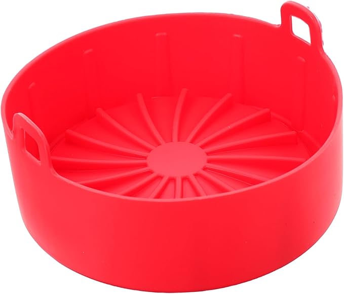 Air Fryer Silicone Liners Pan Liner Air Fryer Accessory Easy to Remove Non-stick Red