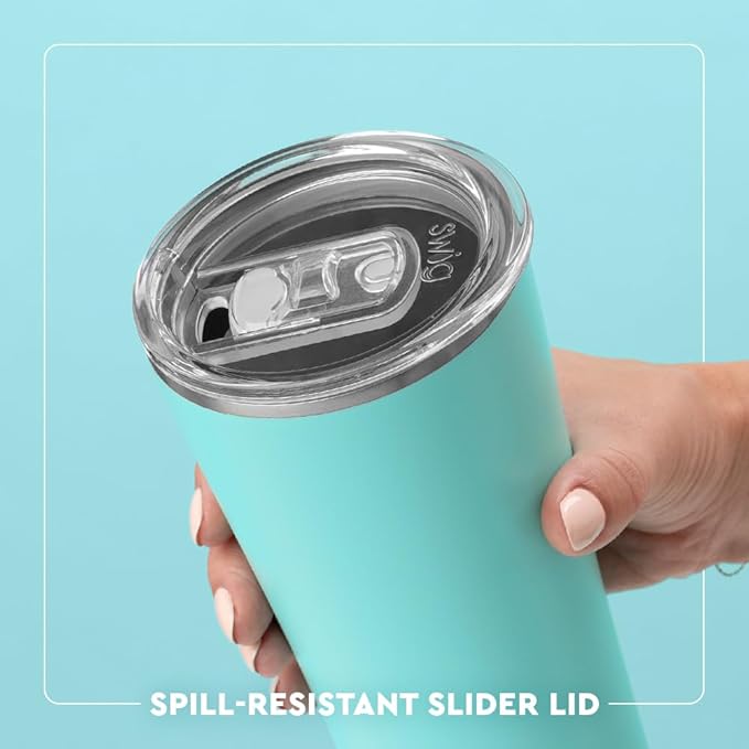 Swig Life 22oz Insulated Tumbler, Travel Coffee Tumbler with Lid, Cup Holder Friendly Travel Coffee Mug, Stainless Steel (Confetti)