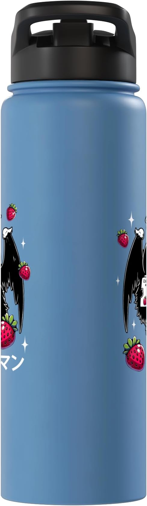 Mothman Cryptid Kawaii Strawberry Milk Shake Carton Stainless Steel Insulated Water Bottle