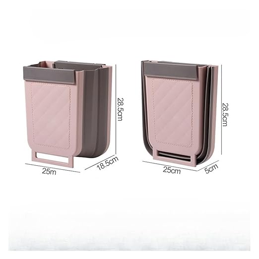 Collapsible Hanging Kitchen Trash Can Hanging Telescopic Folding Trash Can 1pc Multifunctional Cabinet Door Sorting Bin for Kitchen and Car(White)