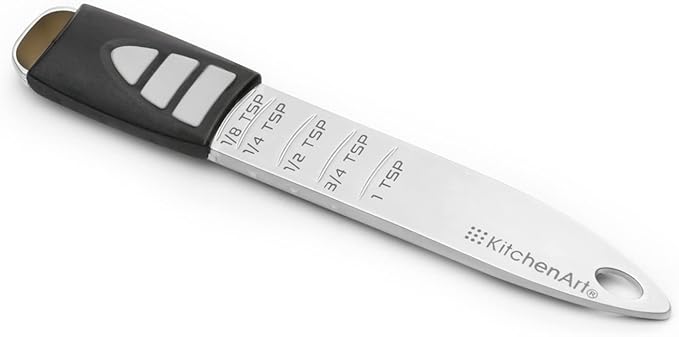 KitchenArt Pro Adjust-A-Teaspoon, Stainless Steel Measuring Spoon, Silver