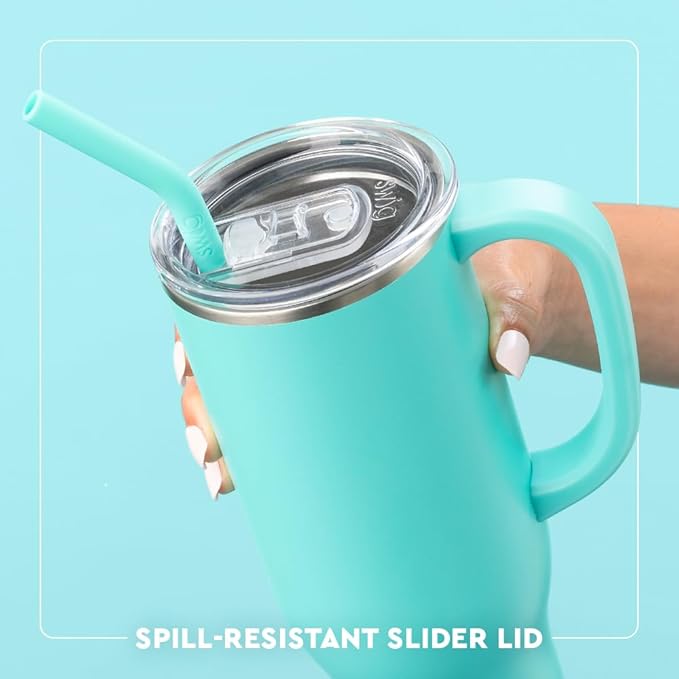 Swig Life 30oz Mega Mug, 30oz Tumbler with Handle and Straw, Large Insulated Tumblers, Cup Holder Friendly Travel Mug, Stainless Steel 30 oz Tumbler, Reusable Insulated Water Bottle (Cookie Jar)