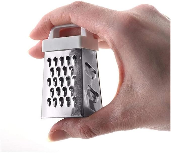 Mini Garlic Grater, Stainless Steel Cheese Ginger Vegetable Spices Small Grater for Kitchen