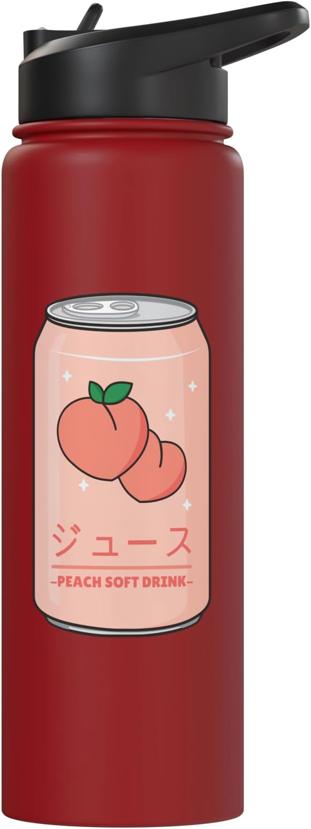 Kawaii Soft Drink Aesthetics Japanese Peach Juice Stainless Steel Insulated Water Bottle