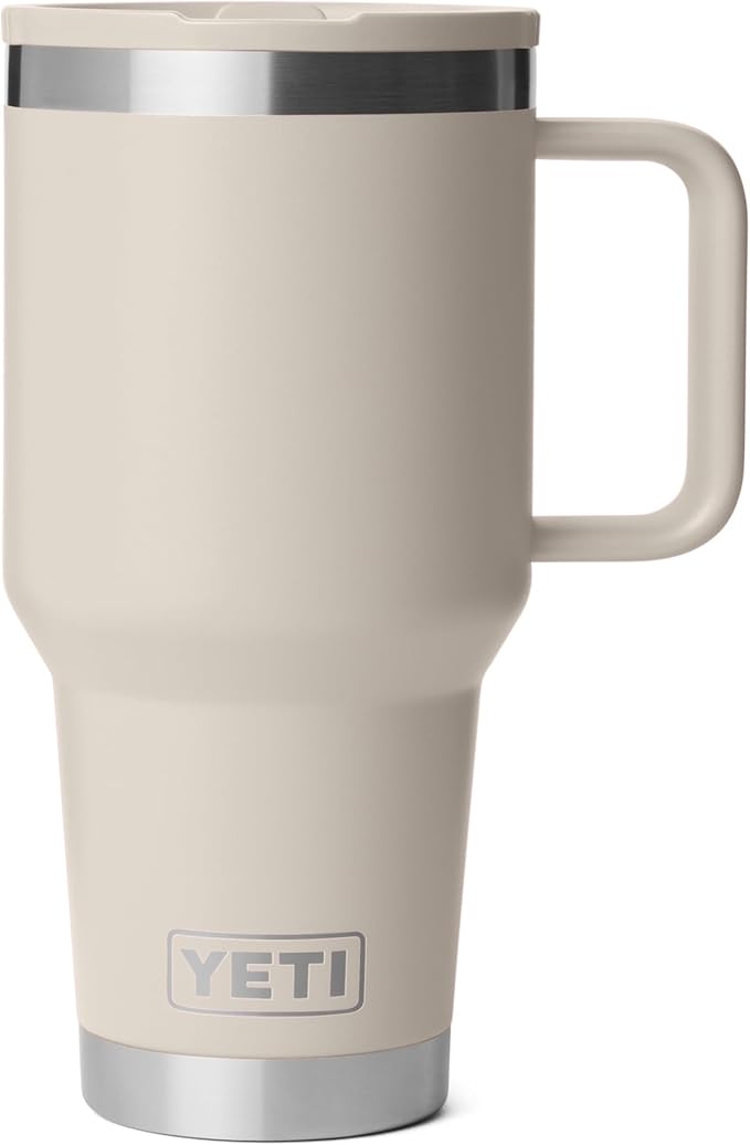 YETI Rambler 30 oz Travel Mug with Flip Straw Lid – Stainless Steel, Vacuum Insulated, Leakproof, Cup Holder Friendly