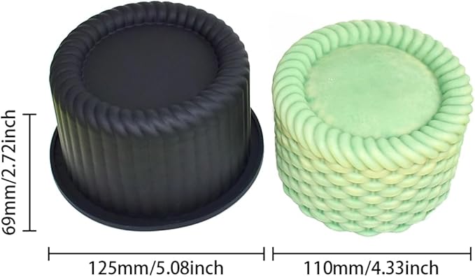 Silicone Mold, Basket-Shaped Baking Molds for Mousse Cake, Chocolate, Jelly, Candy, Wax, Candle Making, Non-Stick Food Grade Silicone Mould (G_ Flower Basket)