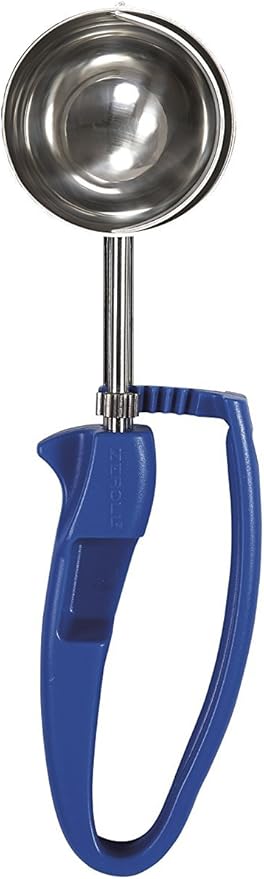 Zeroll Universal Standard Length EZ Disher Food Portion Control Scoop Designed for Right or Left Hand Use Dishwasher Safe NSF Approved, 2 1/4-Inch, Blue