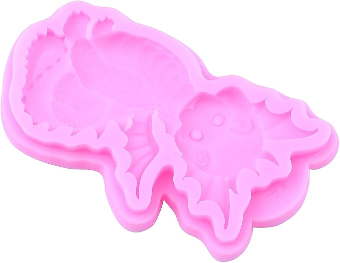 Dragon Fondant Mold Dragon Egg Silicone Molds For Cake Decoration Cupcake Topper Polymer Clay Chocolate Candy Gum Paste Set Of 4