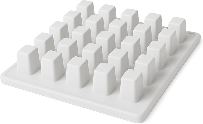 25-Cavity Rectangular Ice Pop Gelatin Mold – Molde para Gelapaletas – 50 mL Popsicle Mold Tray – Plastic Frozen Gelatin Mold – Made in Mexico