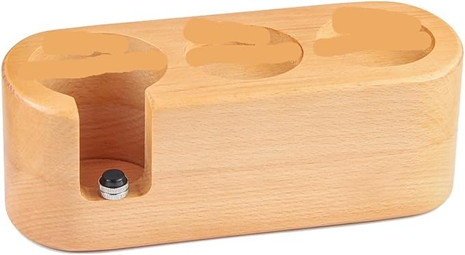 Walnut Wood Coffee Filter Holder, Espresso Tamper Mat Stand, Coffee Maker Support Base Rack, Barista Accessories(Left)