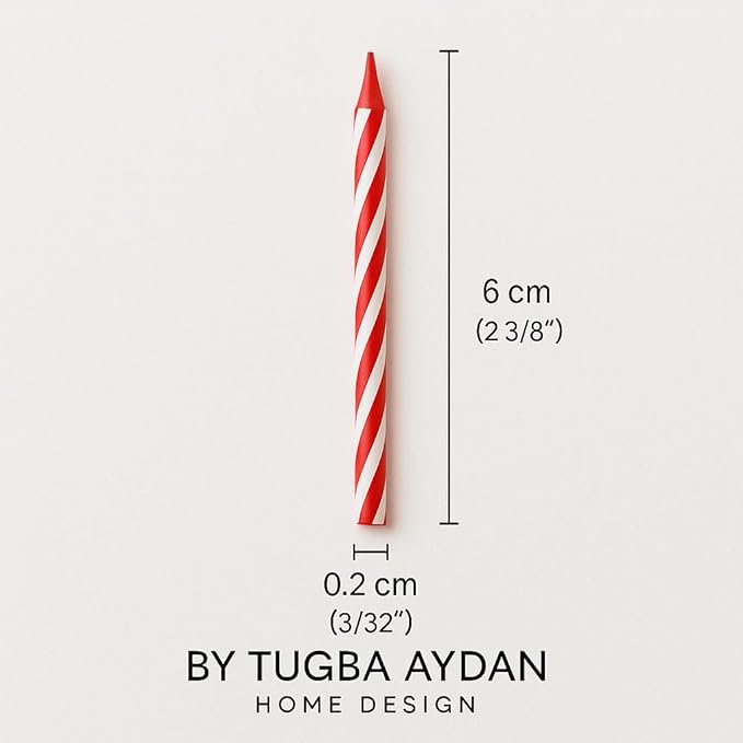 by Tugba Aydan - Birthday Candle - 72 Count Mix Color Birthday Candles for Cake, Cake Candle for Birthday, Party Small Candles