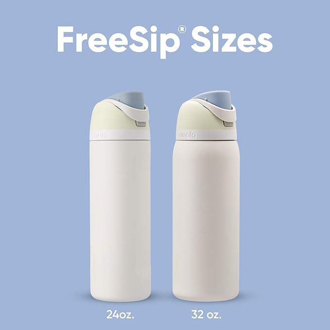 Owala FreeSip Insulated Stainless Steel Water Bottle with Straw for Sports, Travel, and School BPA-Free Sports Water Bottle, 32 oz, Iced Breeze