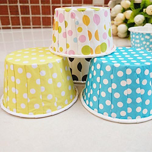 1000-Pack Random Colorful Baking Cup, Dots/Stripes, Standard