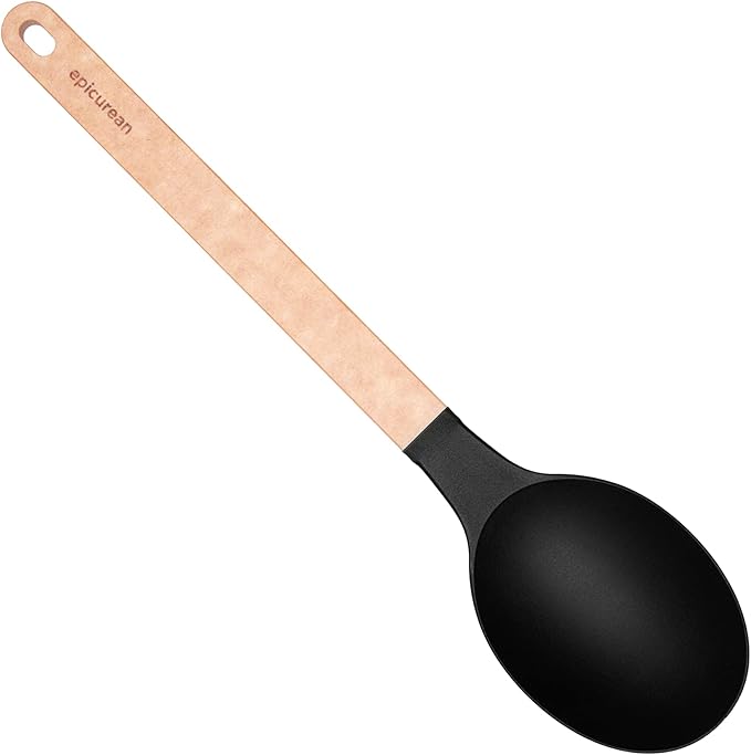 Gourmet Series Nylon Large Spoon-Natural Handle with Black Head