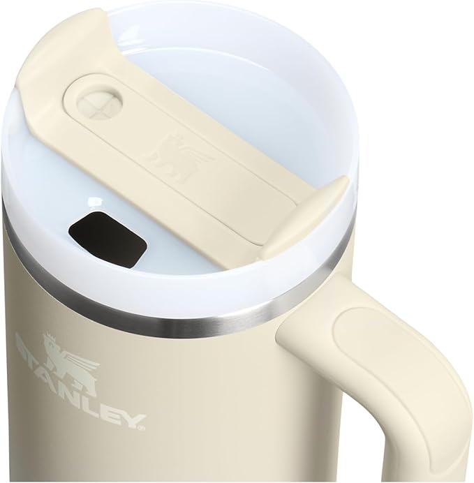 STANLEY Quencher H2.0 Tumbler with Handle and Straw 30 Fluid Ounces| Flowstate 3-Position Lid | Cup Holder Compatible for Travel | Insulated Stainless Steel Cup | BPA-Free | Exclusive Toasted Almond