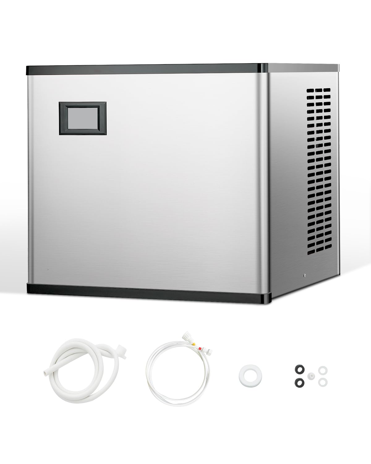 VEVOR Commercial Ice Maker Machine-Head 300 lbs/24 h, 20 Inch Stainless Steel Industrial Ice Machine, Self-Cleaning and Scheduled Ice Making, Modular Ice Cube Machine for Restaurant Hotel - Head Only