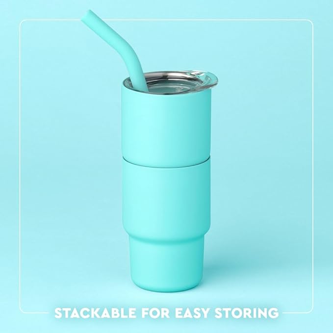 Swig Life Swig Shots Insulated Tumbler 2oz, Stainless Steel Mini Tumbler with Lid and Silicone Straw, Double Wall & Vacuum Sealed, Mini Tumblers for Shots (Lemon Meringue)
