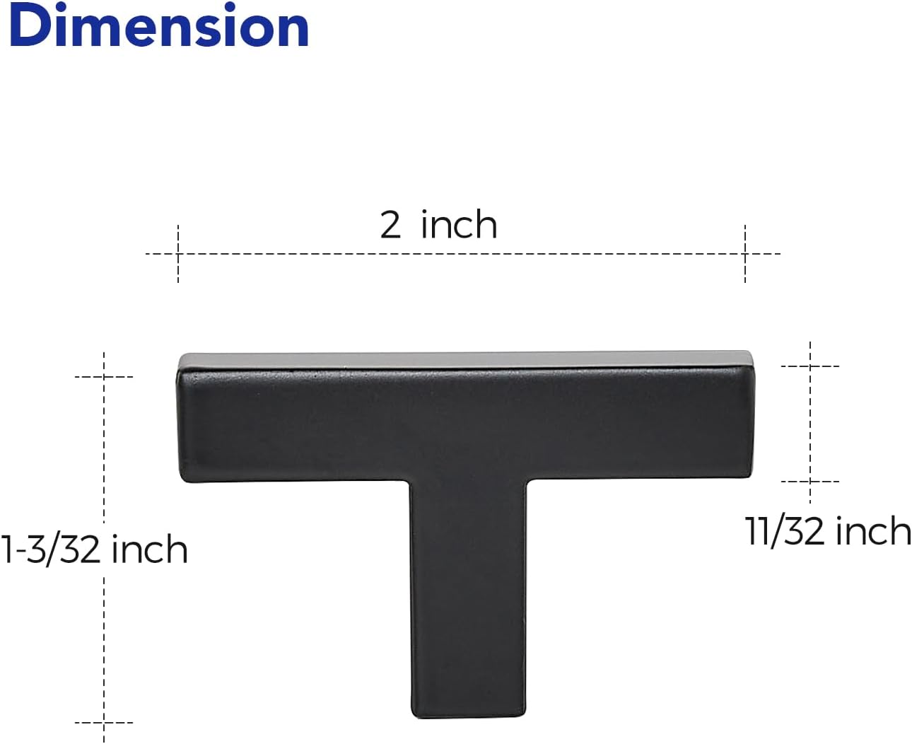 Ravinte 30 Pack Black Square Bar Drawer Handles with Matte Black Finish, Kitchen Cabinet Hardware