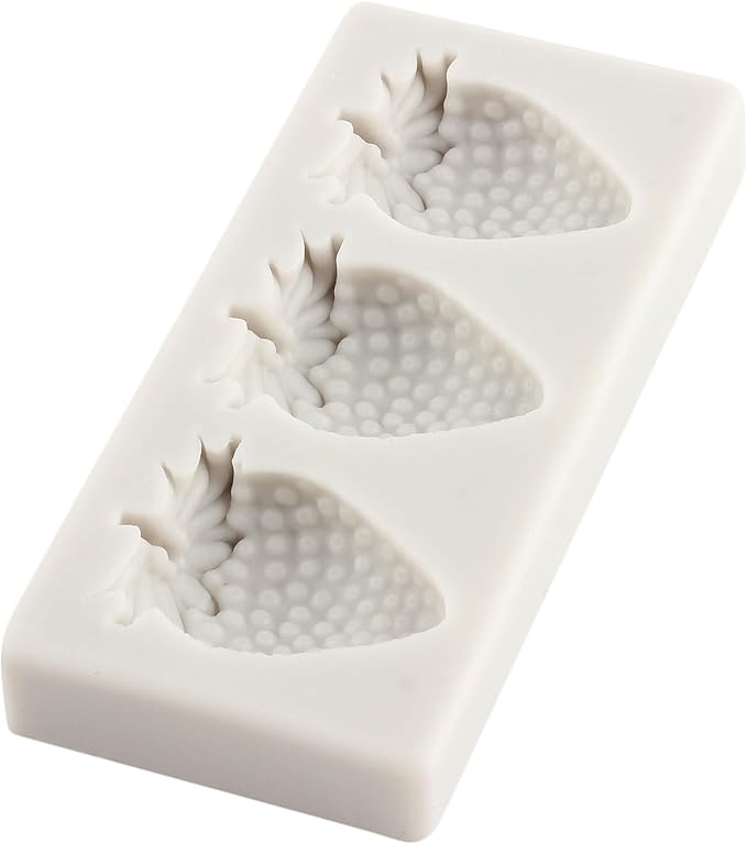 Strawberry Fondant Molds Mini Fruit Chocolate Cake Decorating Silicone Molds For Cupcake Topper Candy Polymer Clay Gum Paste