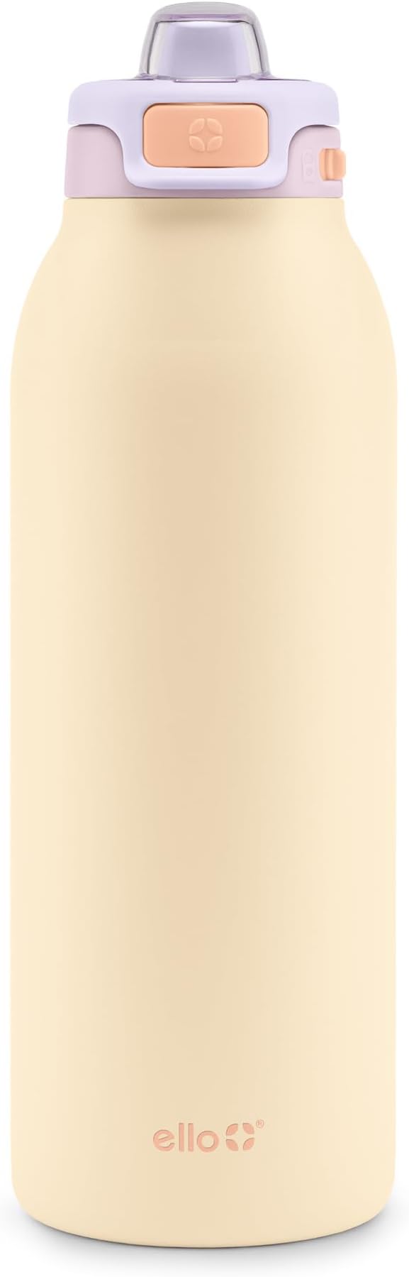 Ello Pop & Fill 40oz Stainless Steel Water Bottle with Quick Fill Technology, Double Walled and Vacuum Insulated Metal, Leak Proof Locking Lid, Sip and Chug, Reusable, BPA Free, Pastel Paradise
