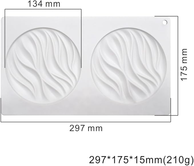 mostsom Silicone Molds Baking Mold for Mousse Cake, Silicone Mold for Chocolate, French Dessert Mold for Pastry Chocolate, Reusable Non-Stick Easy Release Baking Molds (D_ Round Wave)