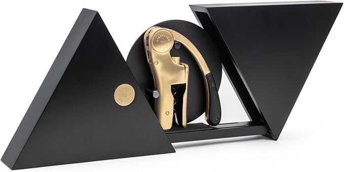 L’Atelier du Vin Geometry Lever Corkscrew Set - Oeno Motion Gold Luxury Wine Bottle Opener with Premium Gift Box Hand Made for Wine Tasting, Sommelier, Bartenders, Wine Accessories Designed In France