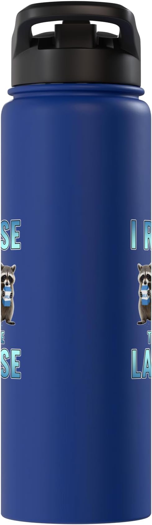 I Refuse To Tolerate Lactose Funny Raccoon Humor Stainless Steel Insulated Water Bottle