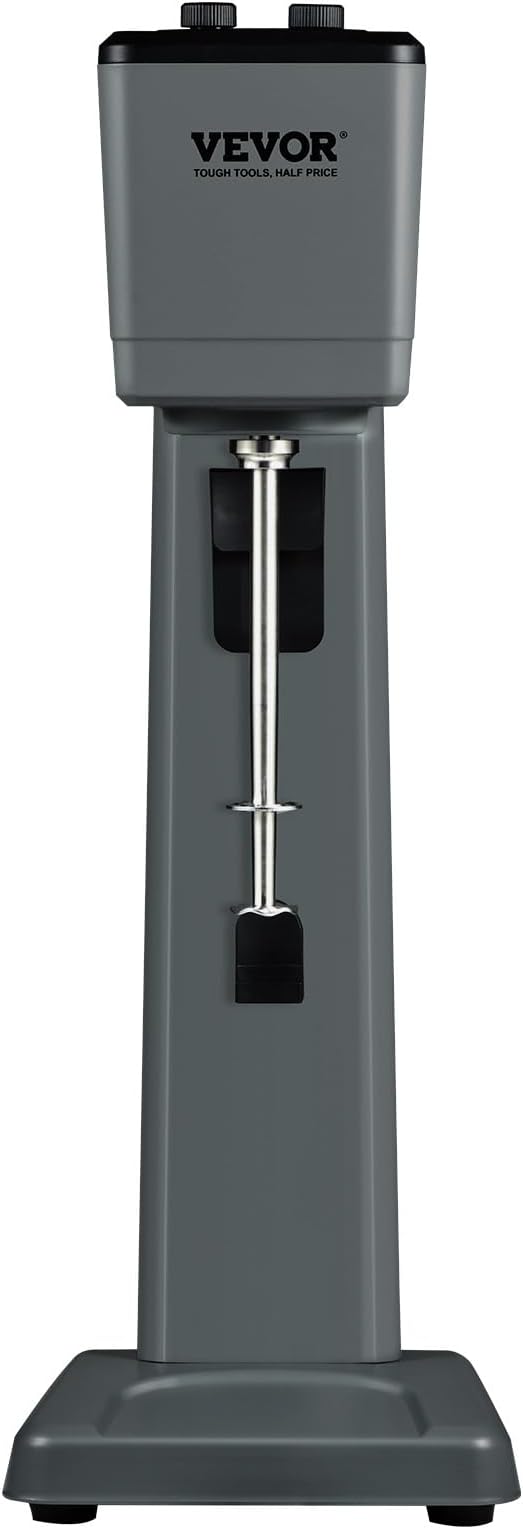 VEVOR Milkshake Maker Machine, 375W Commercial Milk Shake Maker Mixer, Single Head Drink Mixer Blender Machine, 3-Speed Milkshake Blender with 27.7oz Stainless Steel Cup for Commercial